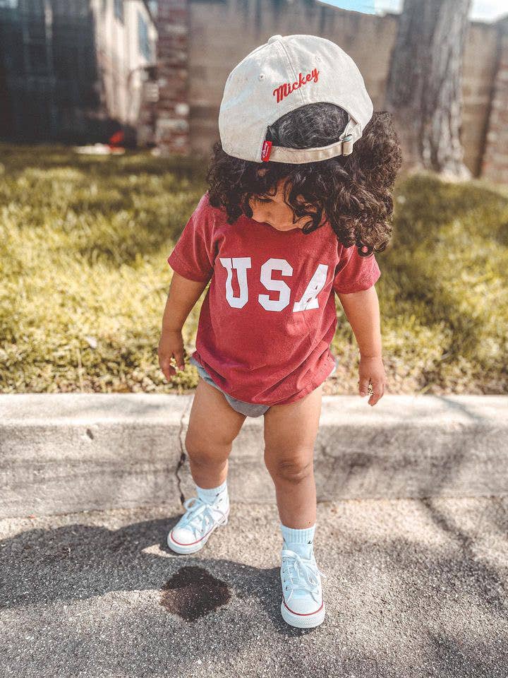 Kids 4th of July USA Patriotic Graphic Tee | Comfort Colors