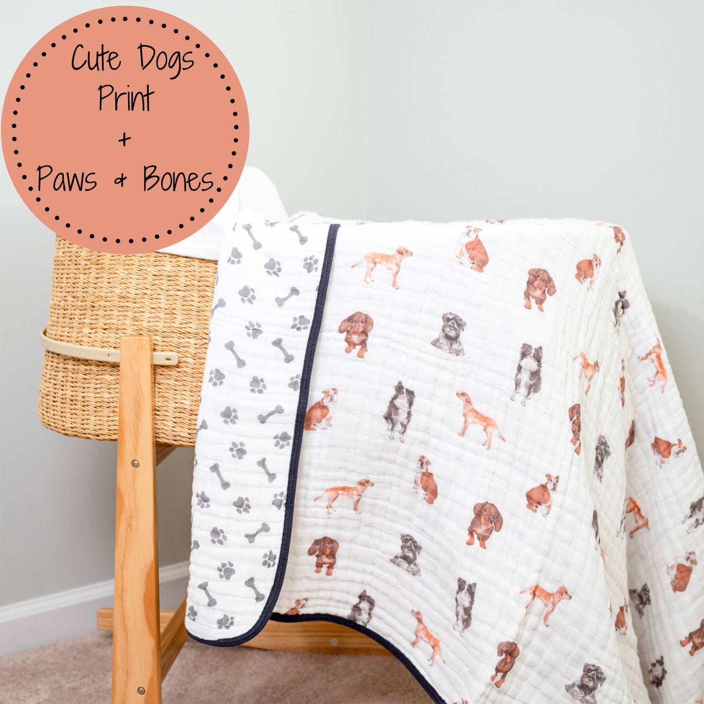 Muslin Quilt Baby & Kids Blanket Doggone Cute