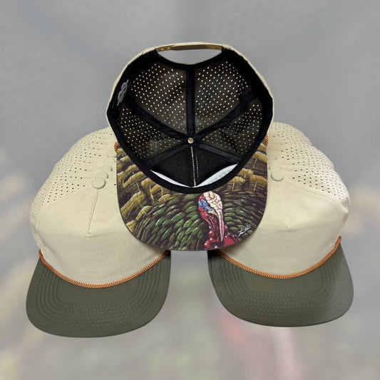 Polyester Ripstop Custom Printed Tan-Green Turkey Underbill / Copper Rope