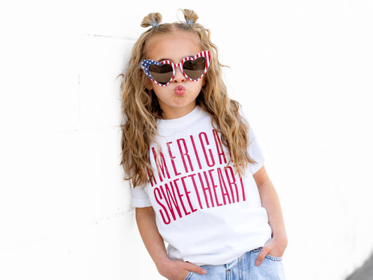 Girls 4th of July Tee | American Sweetheart