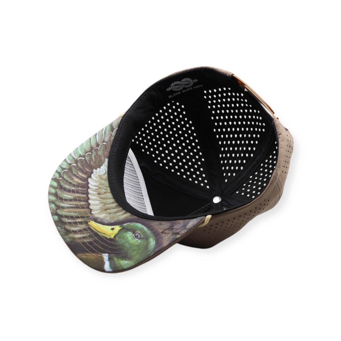 Polyester Custom Printed Brown Mallard Duck Underbill / Beige Rope
