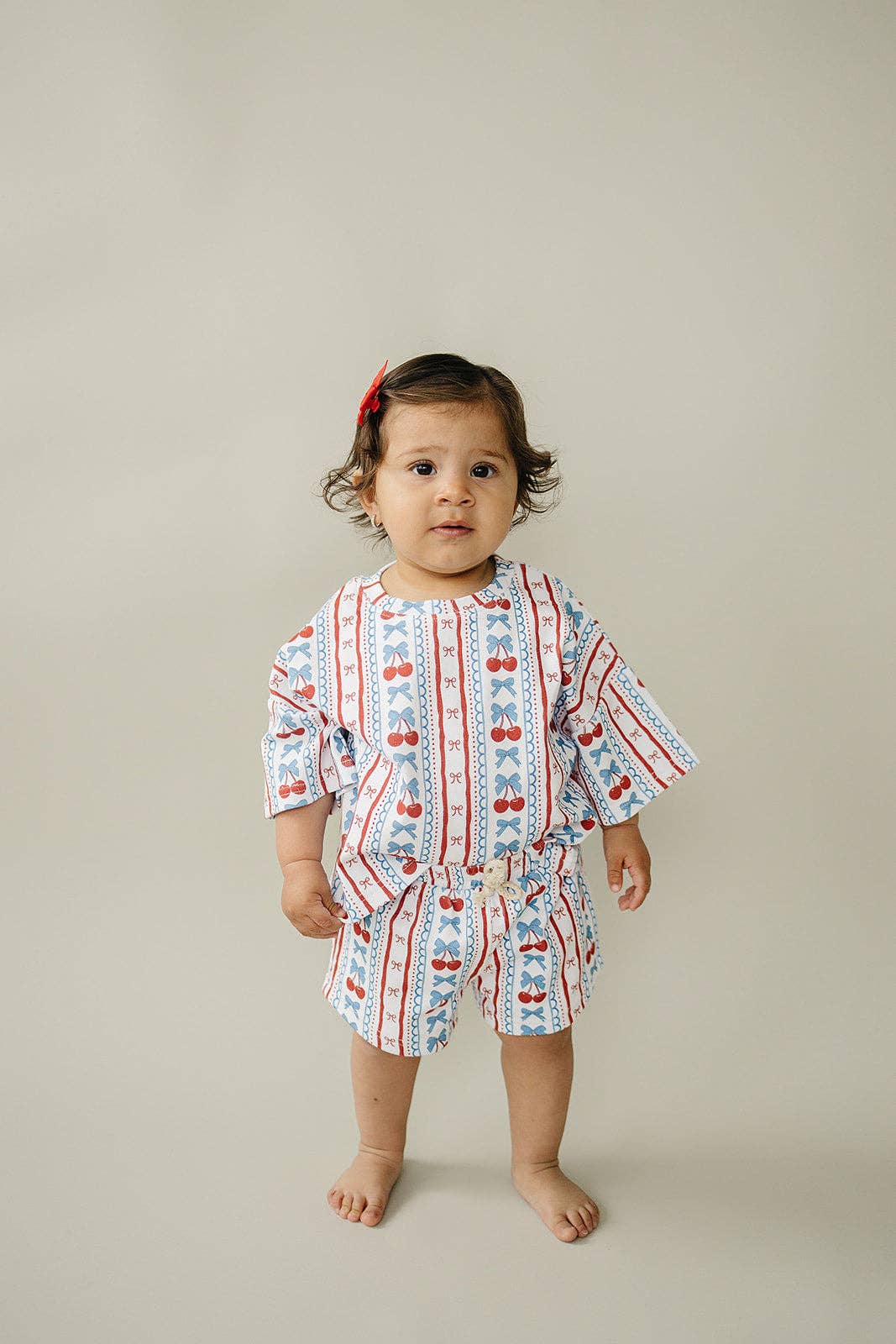 Shorts Set | Cherries & Stripes